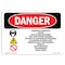 Signmission OSHA Danger Sign, 10" Height, 14" Width, Rigid Plastic, Emergency Generator Danger High, Landscape OS-DS-P-1014-L-2204 - alternate 1